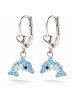 schmuck23 Ohrringe 925 Silber Delfin in Blau