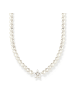 Thomas Sabo Choker Stern Mit Perlen Und Weißer Kaltemaille in silber, weiß