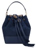 Samantha Look Umhängetasche echt Leder in blau