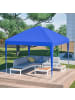 ABRIHOME Pavillon in Blau 3x3 m höhenverstellbar mit 4 Sandsäcken