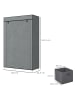 HOMCOM Stoffschrank-102L x 42,5B x 162,5H cm-Dunkelgrau