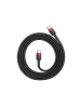 Mcdodo Baseus Schnell-Ladekabel USB-C PD 2.0 QC 3.0 60W 1m schwarz-rot