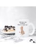 Mr. & Mrs. Panda Teetasse Alpaka Blume mit Spruch in Transparent
