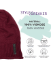 styleBREAKER Feinstrick Beanie Mütze in Midnight-Blue
