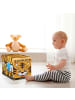 relaxdays Spielzeugkiste Tiger in Braun - (B)48 x (H)32 x (T)32 cm