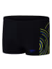 Speedo Plastisol Placement Aquashort in Schwarz-Blau