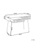 Beliani Schreibtisch CHULA in Weiß/Braun - (W) 110 x (H) 76 x (L) 52 cm