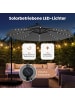 COSTWAY 250 cm Sonnenschirm mit Ständer & LED in Anthrazit