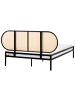 Beliani Doppelbett BOULIN in Schwarz/Braun - (W) 181 x (H) 103 x (L) 208 cm