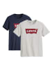 Levi´s T-Shirt 2er Pack in Grau/Blau