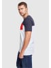 Urban Classics T-Shirts in white/navy/fire red
