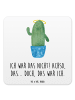 Mr. & Mrs. Panda Untersetzer für Gläser Kaktus Heilig mit Spruch in Weiß