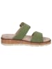 Caprice Slipper in GREEN SUEDE