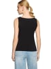 Zero  Basic Shirt mit U-Boot-Ausschnitt in Black Beauty