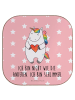 Mr. & Mrs. Panda Untersetzer Glas Einhorn Herz mit Spruch in Rot Pastell