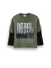 Coccodrillo Baumwoll-langarmshirt in khaki