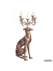 FineBuy Kerzenständer in Gold / Aluminium / 26x40x69