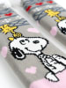 Snoopy Peanuts Snoopy Hüttensocken Haussocken Kuschelsocken Wintersocken in grau