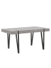 Beliani Esszimmertisch ADENA in Grau/Schwarz - (W) 90 x (H) 75 x (L) 150 cm