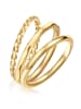 Eastside NY 3er Set Ringe Edelstahl gelbgold in gelbgold