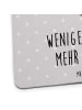 Mr. & Mrs. Panda Bierdeckel Otter Muschel mit Spruch in Grau Pastell