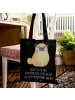 Mr. & Mrs. Panda Jutebeutel Mops mit Spruch in Schwarz