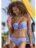 Vivance Bügel-Bandeau-Bikini in blau-creme