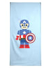 Juniqe Strandtuch "Captain America Toy" in Blau & Rot