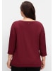 sheego Langarmshirt in weinrot