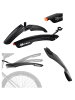 Rockbros Fahrradschutzbleche vorne hinten 2er-Set. schwarzes LED-Licht in Schwarz