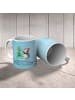 Mr. & Mrs. Panda Tasse Pinguin Weihnachtsbaum mit Spruch in Eisblau