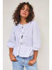 Esqualo Bluse Peplum Poplin in Off White