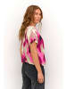 Kaffe Kurzarm-Bluse KAbeathe Loose fit in Pink Abstract Print