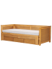Beliani Tagesbett CAHORS in Braun - (W) 186 x (H) 72 x (L) 208 cm