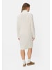 Camel Active Strickkleid mit Zopfstrickmuster in Milchweiß