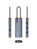 COFI 1453 6-in-1 USB-C Hub Adapter – Multifunktionaler Hub mit HDMI in Silber