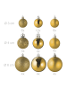 relaxdays 100-tlg. Weihnachtskugeln Set in Gold