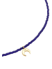 Elli Halskette 925 Sterling Silber Astro, Halbmond in Blau