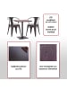 MCW Set Bistrotisch und 2x Stuhl H10d, Schwarz-braun, Tisch hellbraun