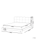 Beliani 2-tlg Doppelbett SOULISSE in Beige/Schwarz