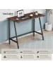tectake Schreibtisch Newton 100 x 50 x 77 cm, Industrial Holz dunkel, rustikal