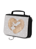 Mr. & Mrs. Panda Waschtasche Otter Herz ohne Spruch in Grau Pastell