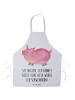 Mr. & Mrs. Panda Schürze Einhorn Schwein mit Spruch in Weiß