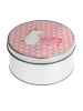 Mr. & Mrs. Panda Blechdose rund Einhorn Schwein ohne Spruch in Rot Pastell