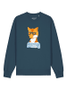wat? Apparel Sweatshirt Fuchs in Petrol