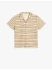 KOTON TSHIRT SS POLO in Ecru Gestreift