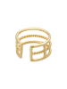 Elli Ring 925 Sterling Silber Geo in Gold