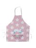 Mr. & Mrs. Panda Küchenschürze Einhorn Sternenhimmel mit Spruch in Rot Pastell