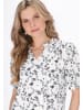 Usha Women Blouse in black offwhite