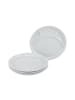 CreaTable 4er Set Fondue Universal & Grill-Teller Ø 27 cm in weiß in Weiß